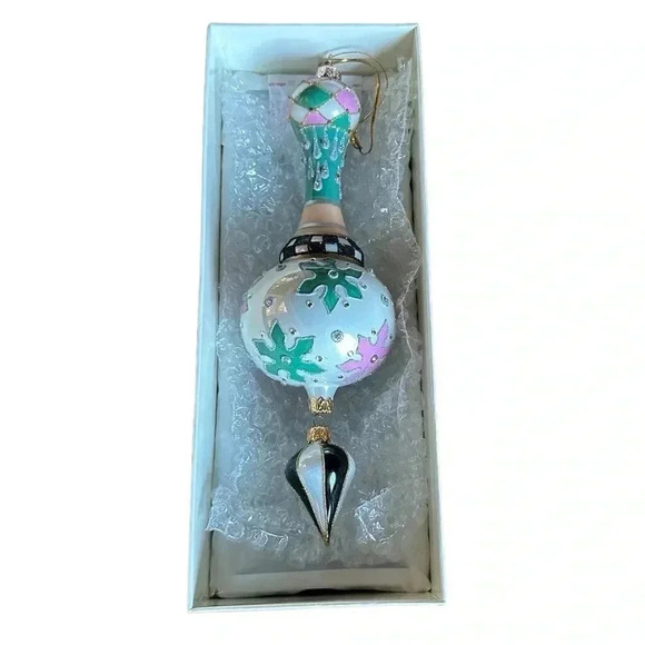 MaCKENZIE CHILDS FINIAL DOUBLE DROP RARE - NEW RETIRED! - Picture 2 of 3